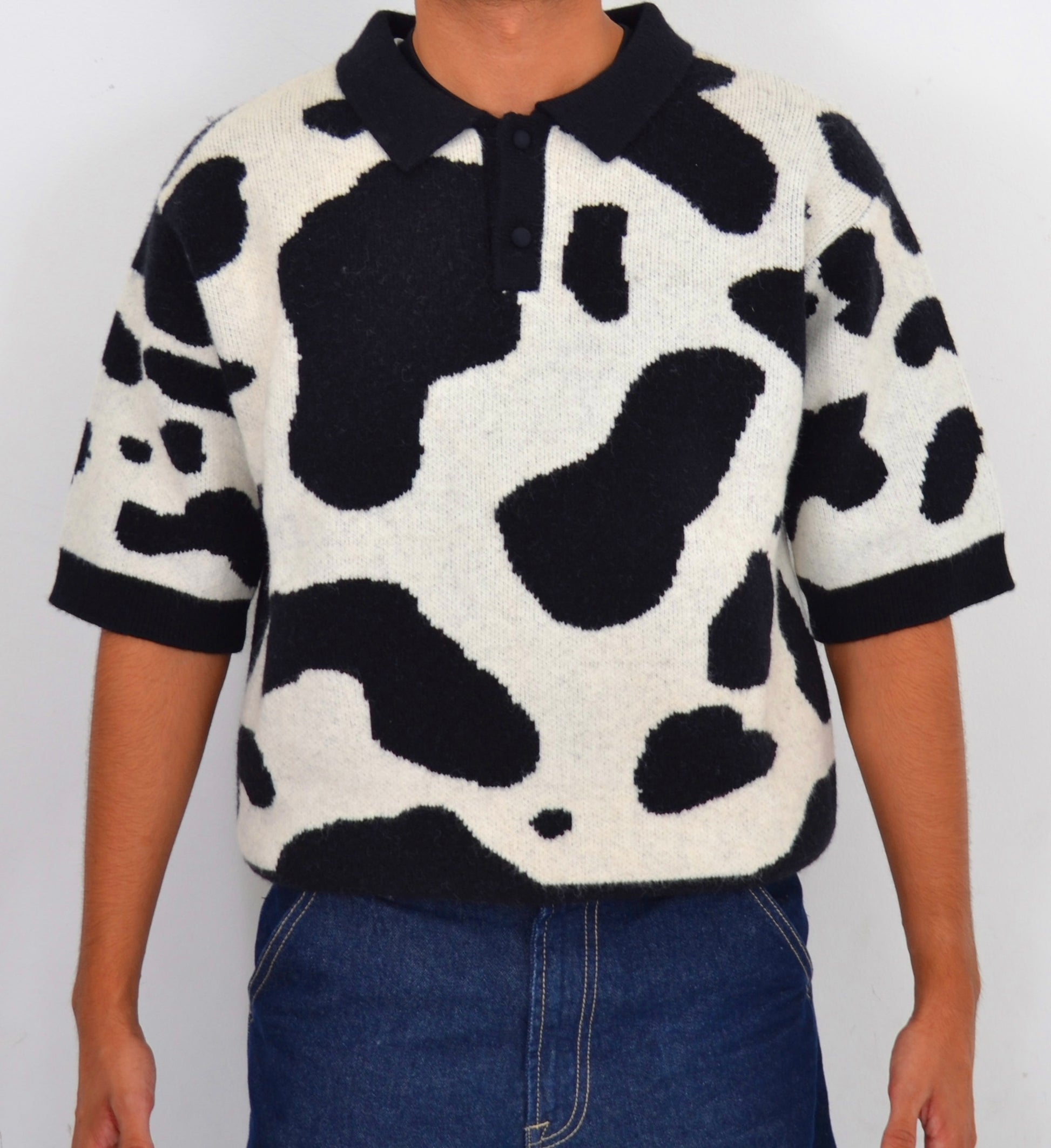 Cow Knit Polo
