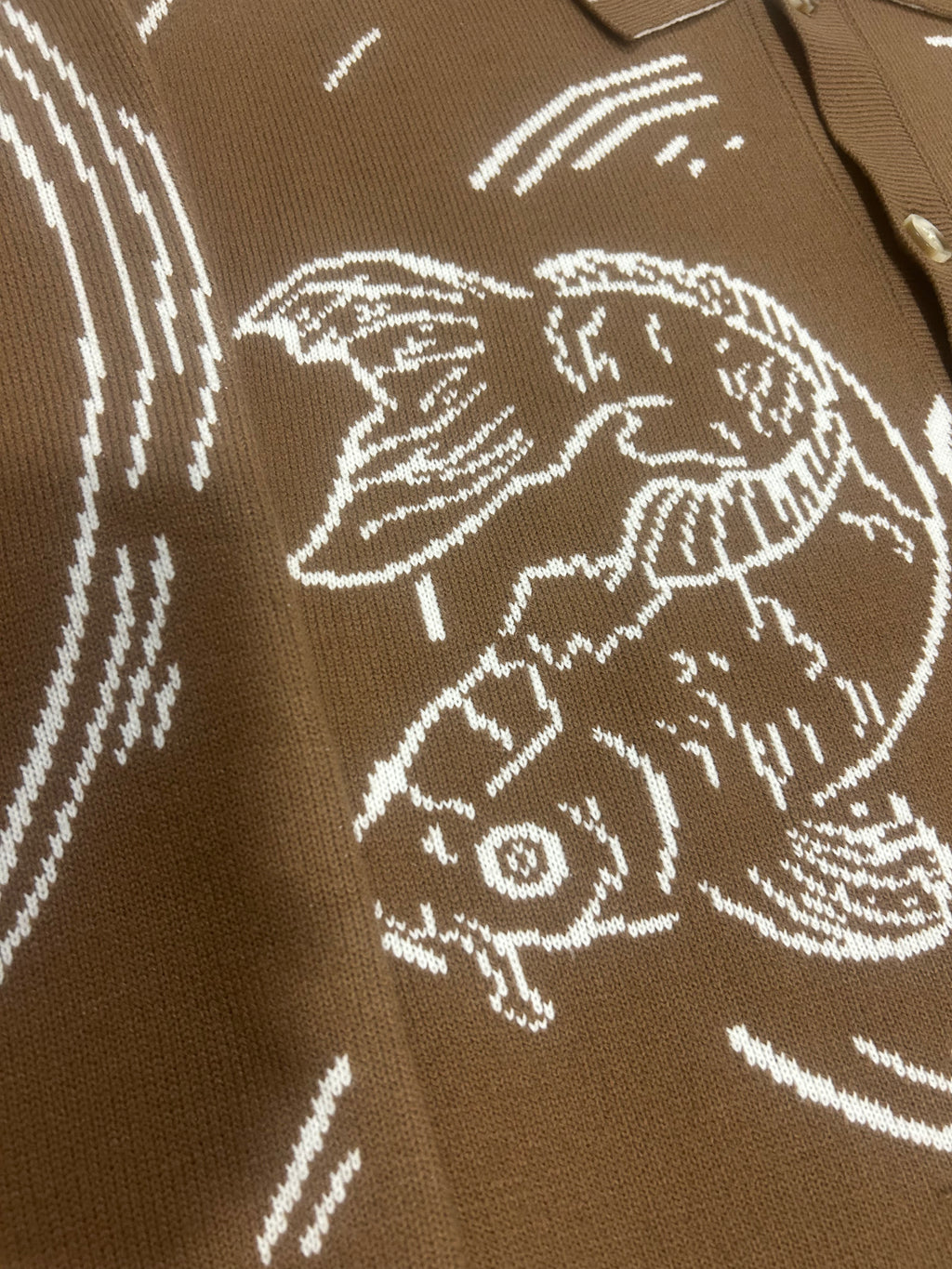 Koi Knit Overshirt (Sepia)