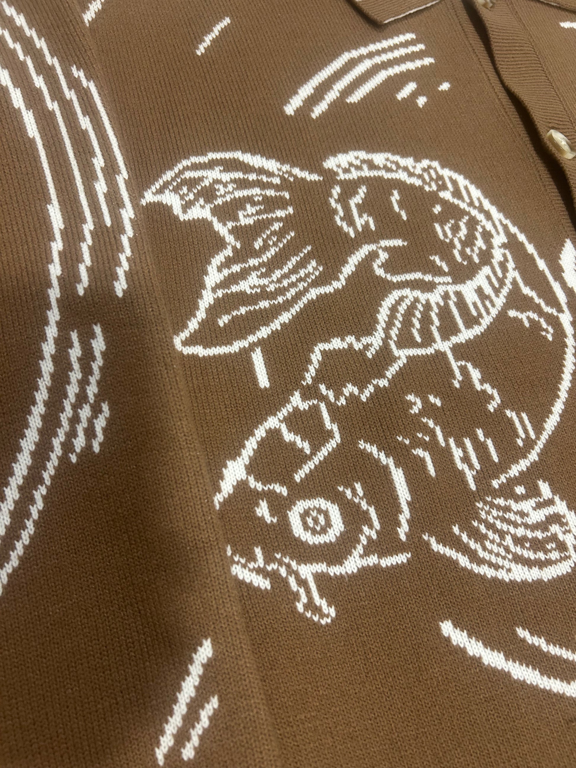 Koi Knit Overshirt (Sepia)
