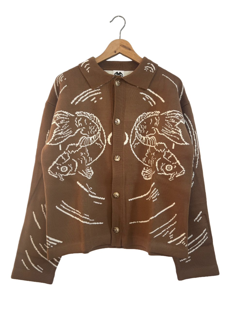 Koi Knit Overshirt (Sepia)