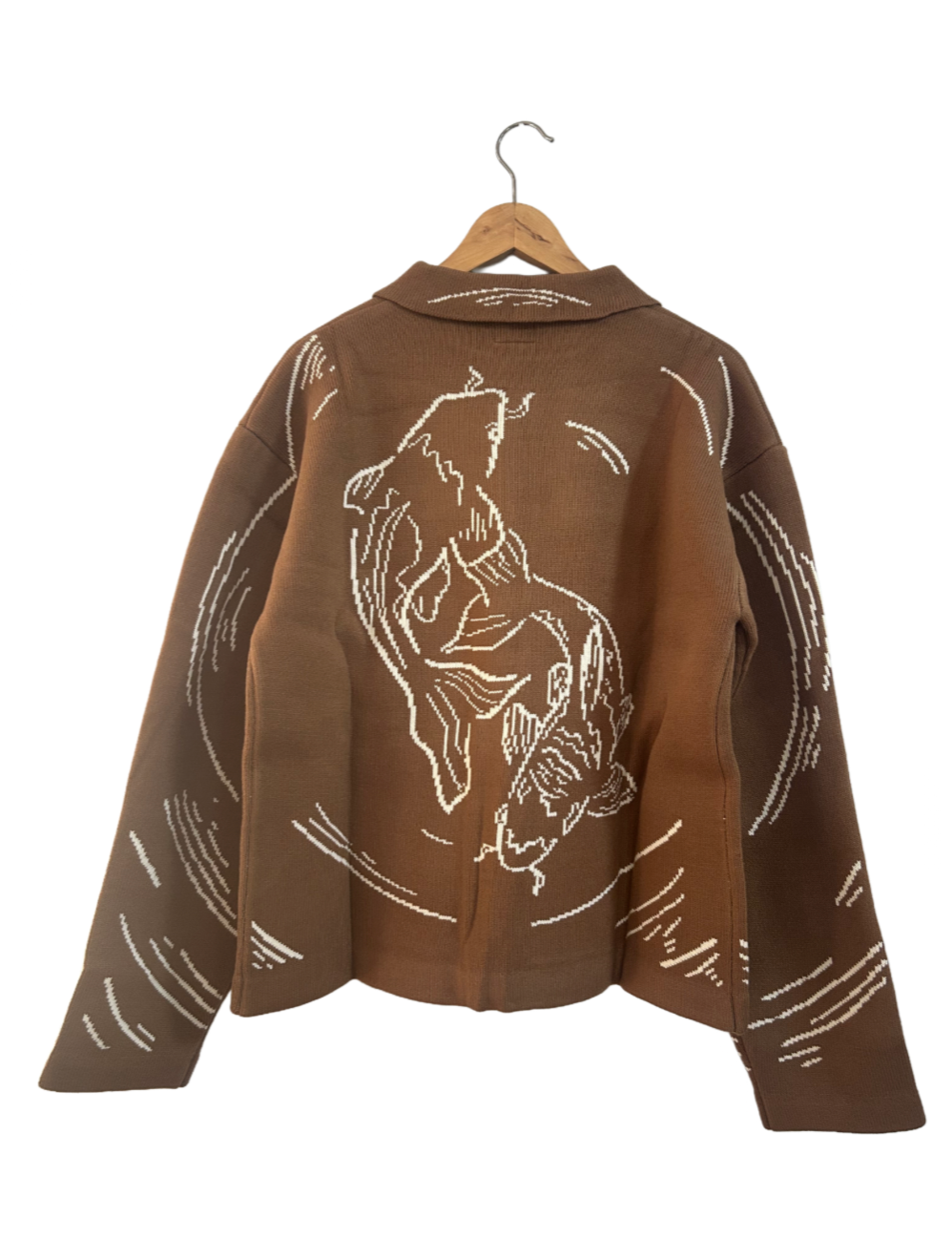 Koi Knit Overshirt (Sepia)