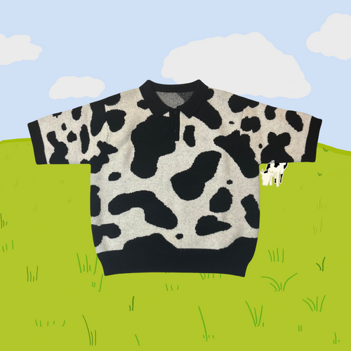 Cow Knit Polo