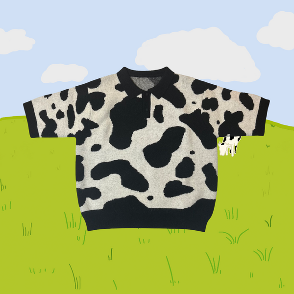 Cow Knit Polo